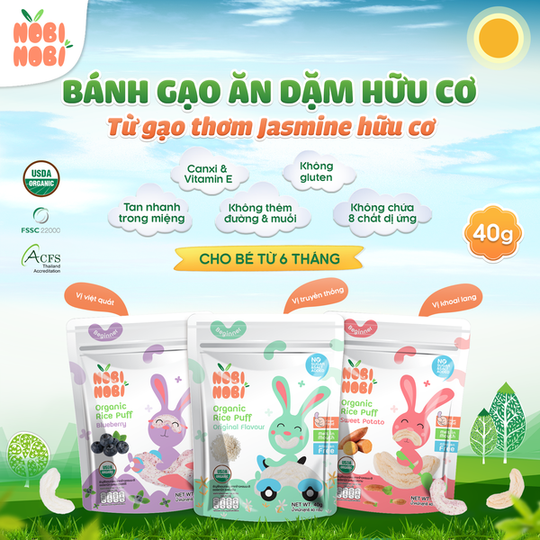  Bánh Gạo Hữu Cơ - Nobi Nobi ( 6M ) 