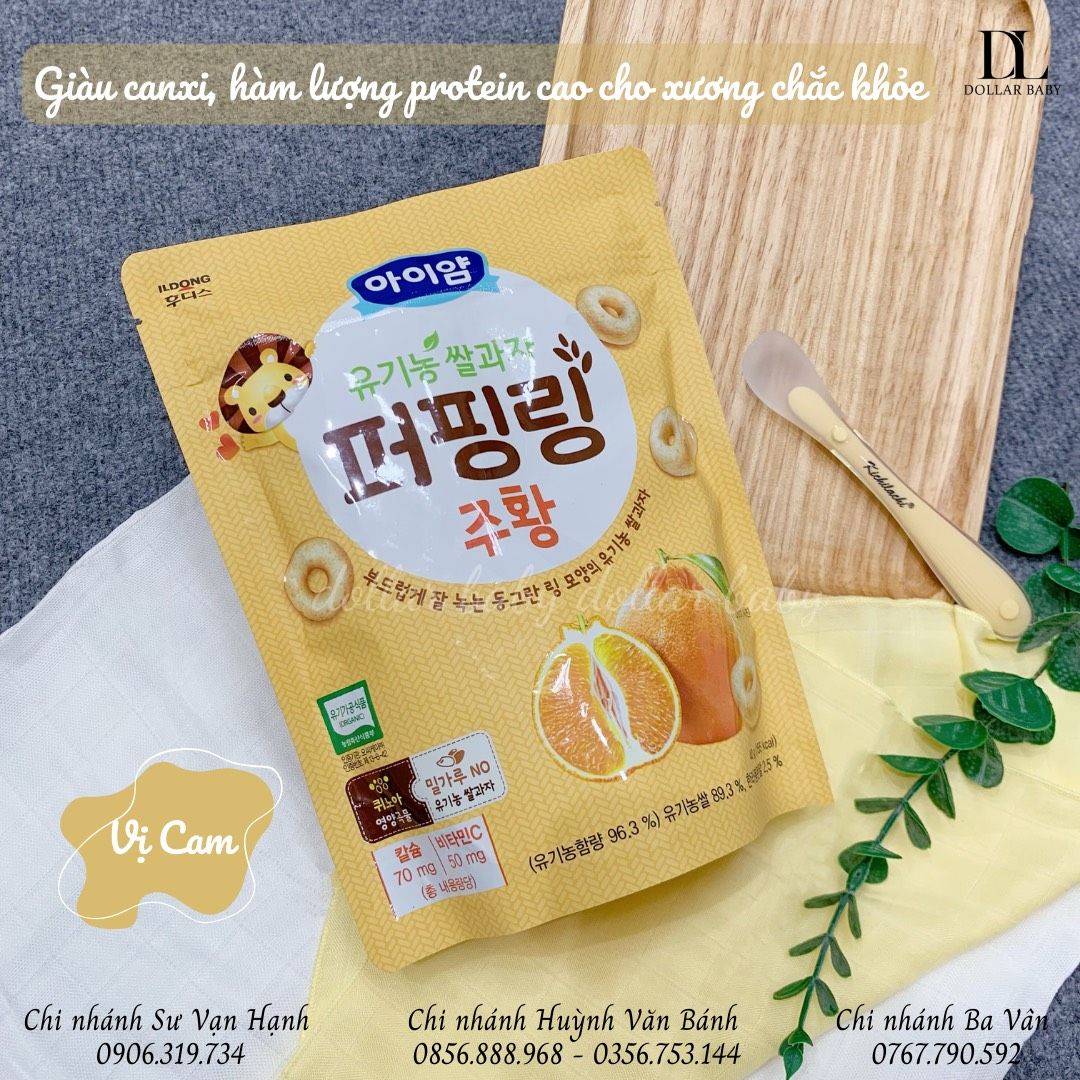  Bánh Gạo Hữu Cơ Hình Vòng Ildong Ayiyum - 8M 