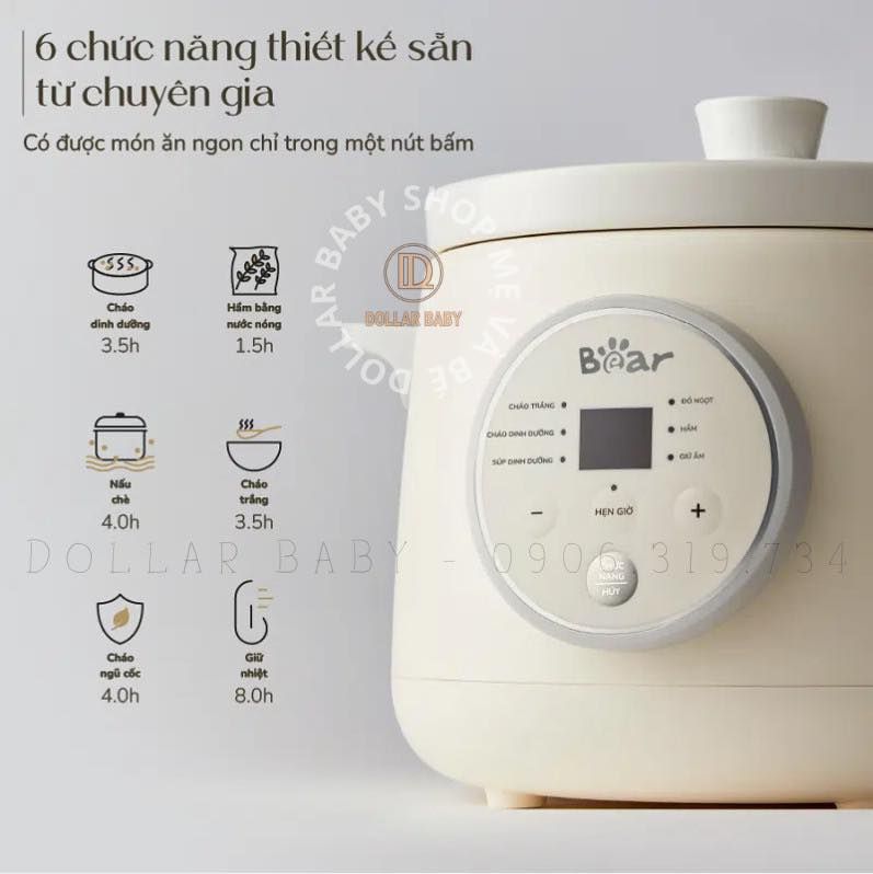  Nồi nấu chậm Bear 1lit5 - NC15 ( bảng TV ) 