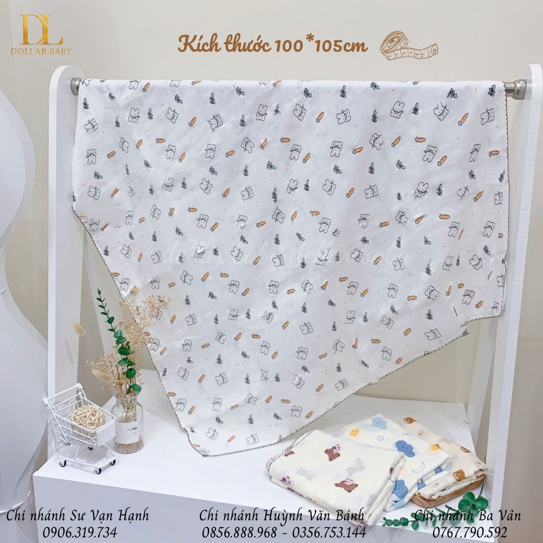  Khăn Tắm 4 Lớp Sợi Tre Bunny 