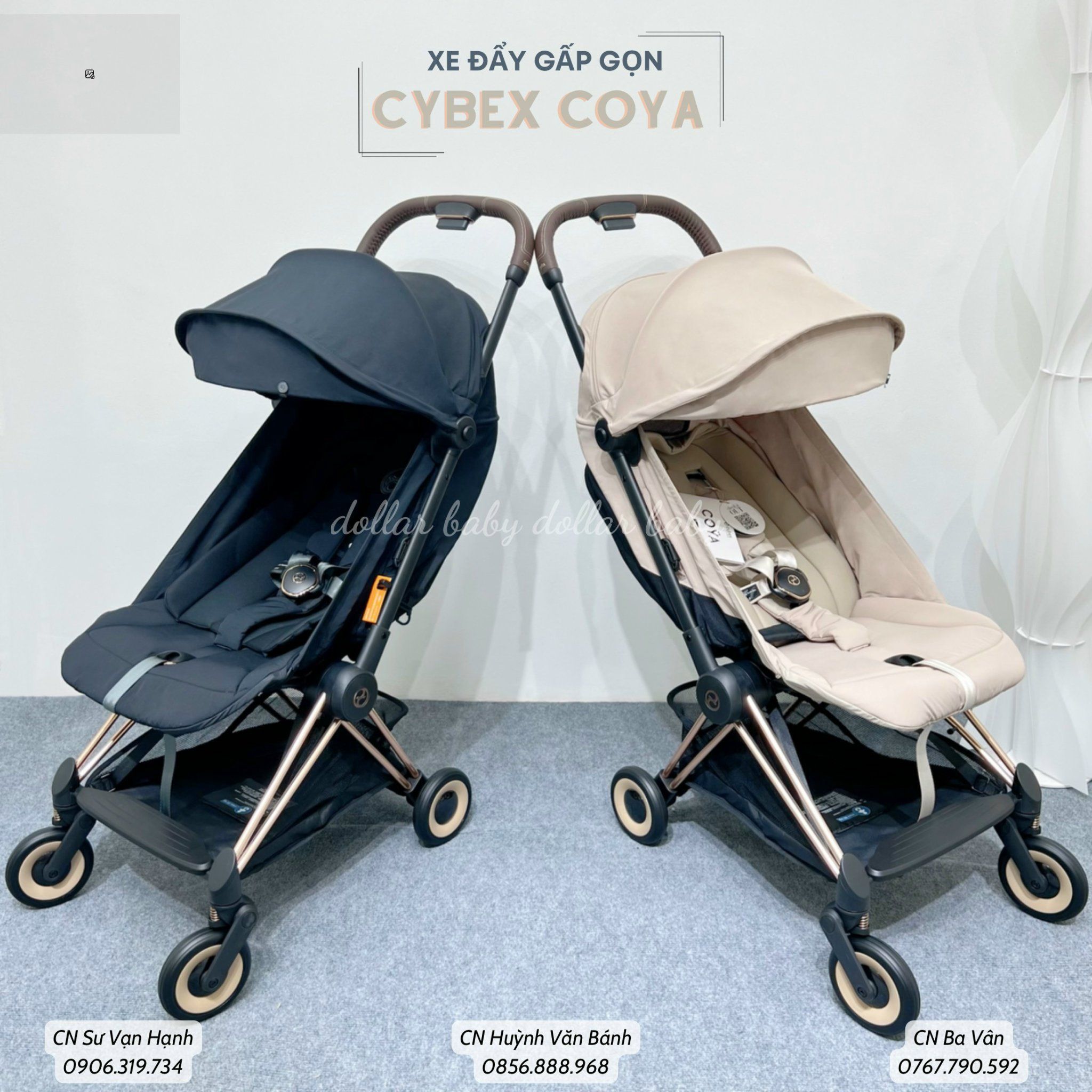  Xe đẩy Cybex COYA - (Rosegold Frame) - 1 raincover giá 1.100k 