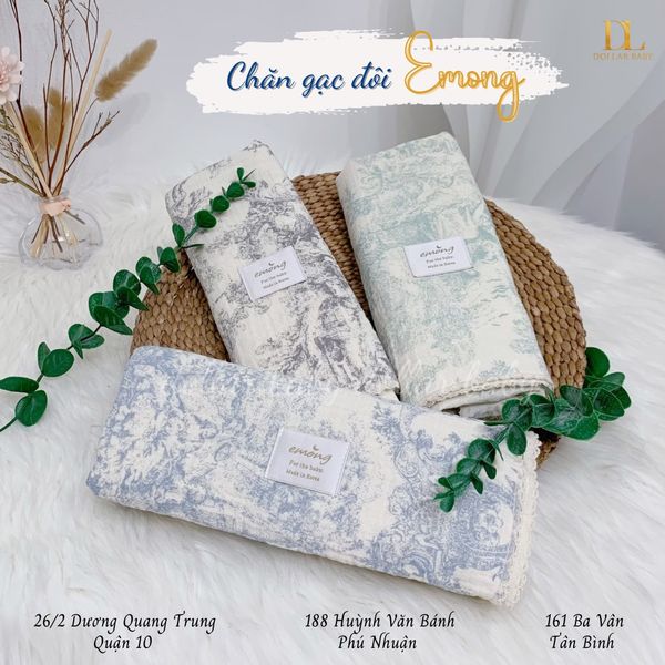  Chăn Hoạ Tiết Emong Toile Blanket 