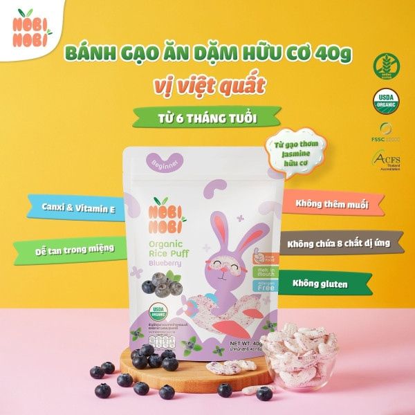  Bánh Gạo Hữu Cơ - Nobi Nobi ( 6M ) 