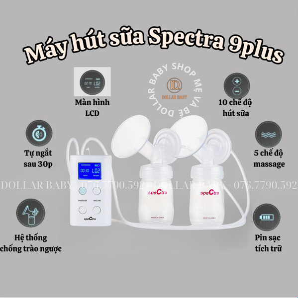  Máy hút sữa điện đôi Spectra - 9PLUS 