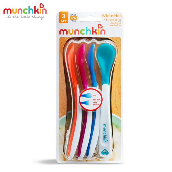  Set 4 thìa mềm báo nóng Munchkin 