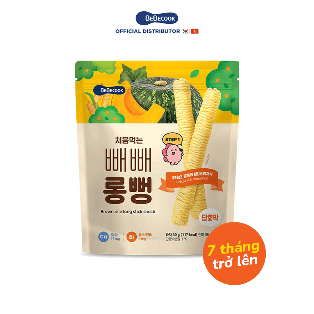  Bánh gạo lứt thanh dài BeBecook Step 1 - 7m 