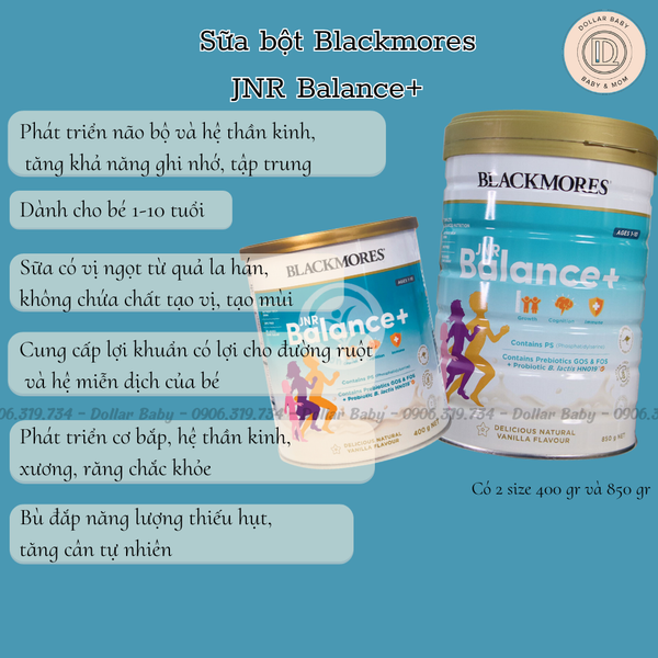  Sữa Blackmores JNR Balance+ cho bé từ 1-10 tuổi 