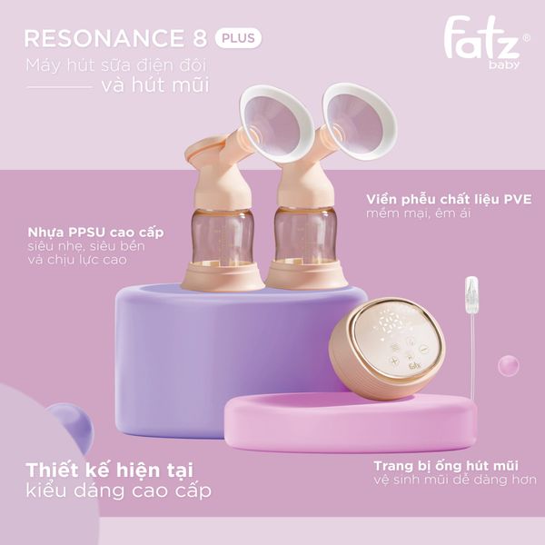  Máy Hút Sữa Điện Đôi & Hút Mũi FatzBaby - Resonance 8 plus 