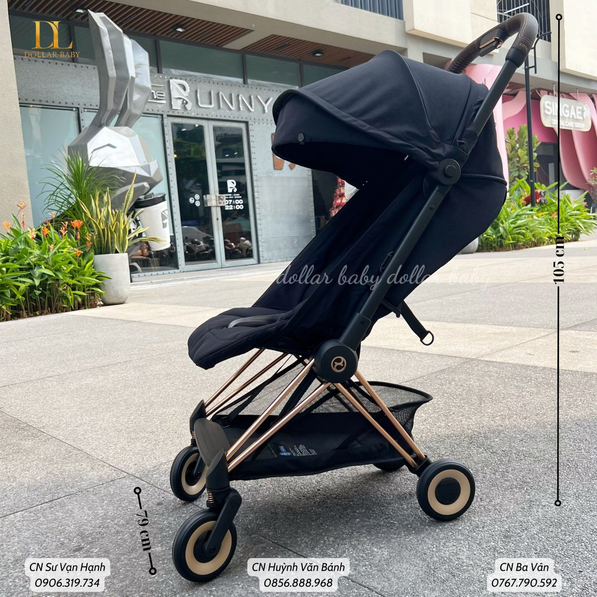  Xe đẩy Cybex COYA - (Rosegold Frame) - 1 raincover giá 1.100k 