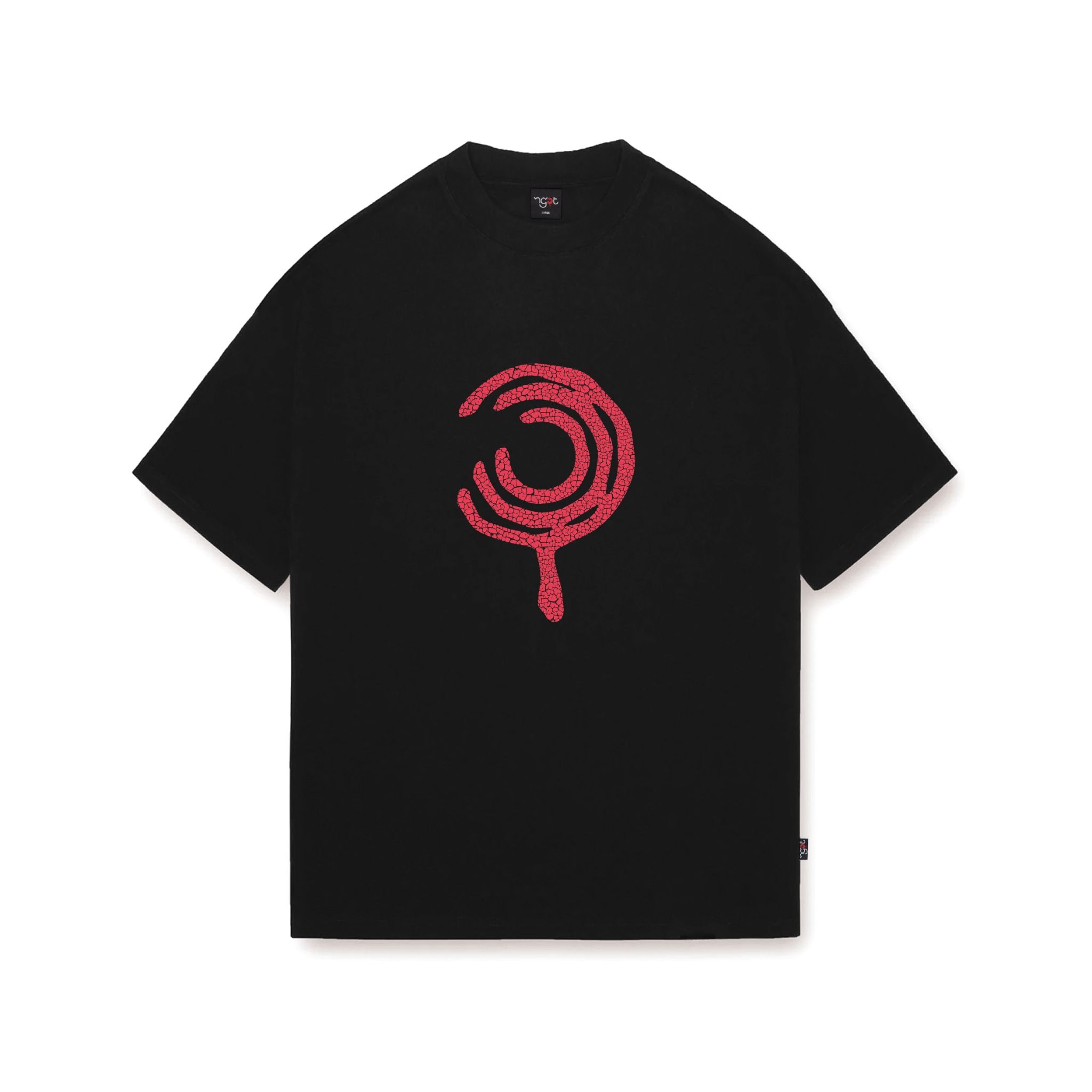 KẸO CRACKED LOGO TEE - BLACK