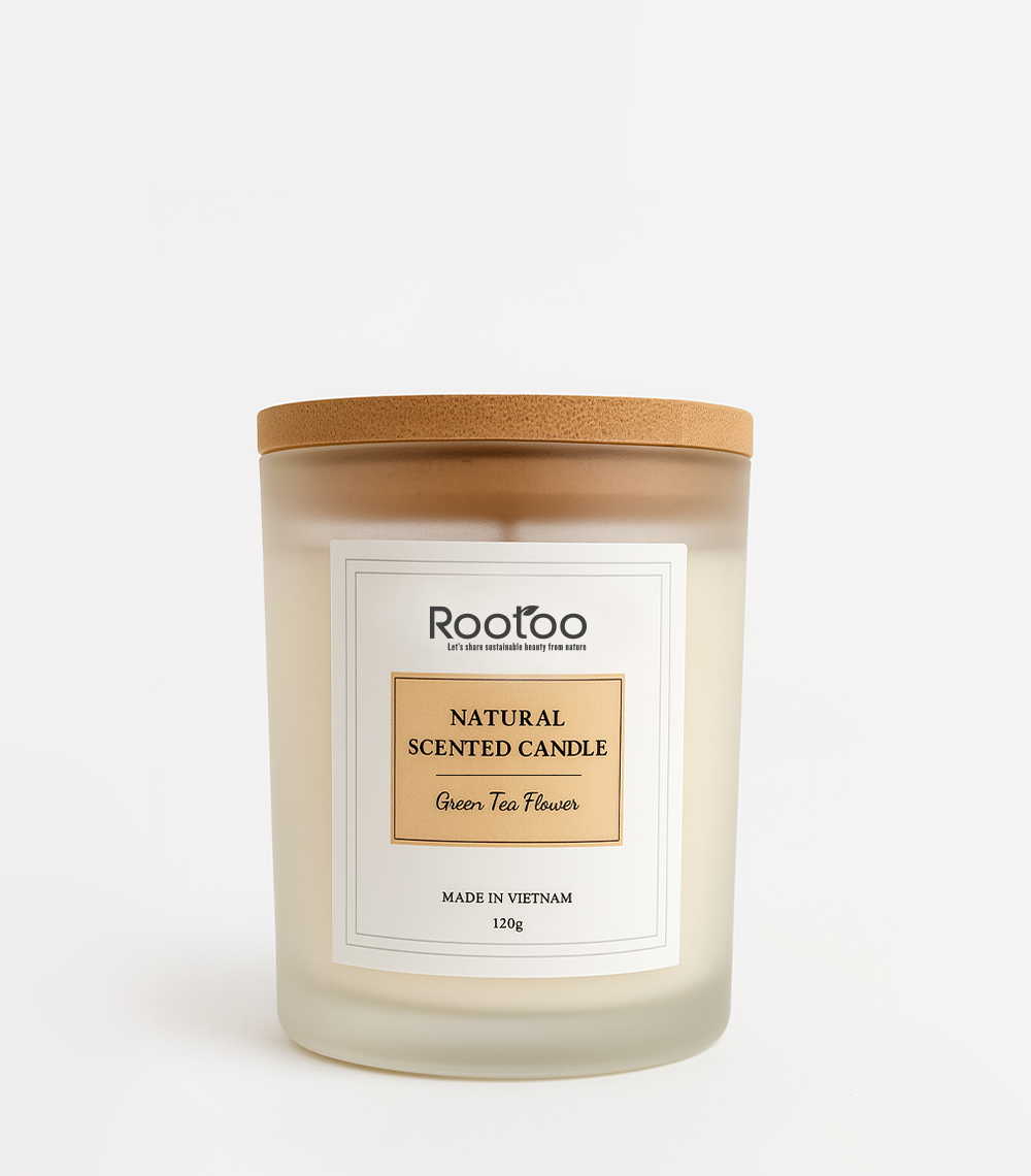 Nến thơm hương hoa trà - Natural scented candle Green Tea flower 140g