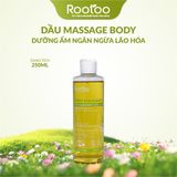 Dầu Massage Body Thuần Tự Nhiên Body Oil Thảo Dược Dưỡng Thể Săn Chắc Ngăn Ngừa Lão Hóa ROOTOO 250ml/100ml/30ml