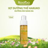 Xịt Dưỡng Thể 2in1 Thuần Tự Nhiên Haruko Body Mist Lưu Hương Hỗ Trợ Dưỡng Ẩm Sáng Da ROOTOO Thuần Tự Nhiên 150ml/100ml/35ml