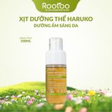 Xịt Dưỡng Thể 2in1 Thuần Tự Nhiên Haruko Body Mist Lưu Hương Hỗ Trợ Dưỡng Ẩm Sáng Da ROOTOO Thuần Tự Nhiên 150ml/100ml/35ml