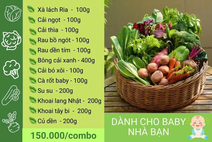 Combo rau cho bé