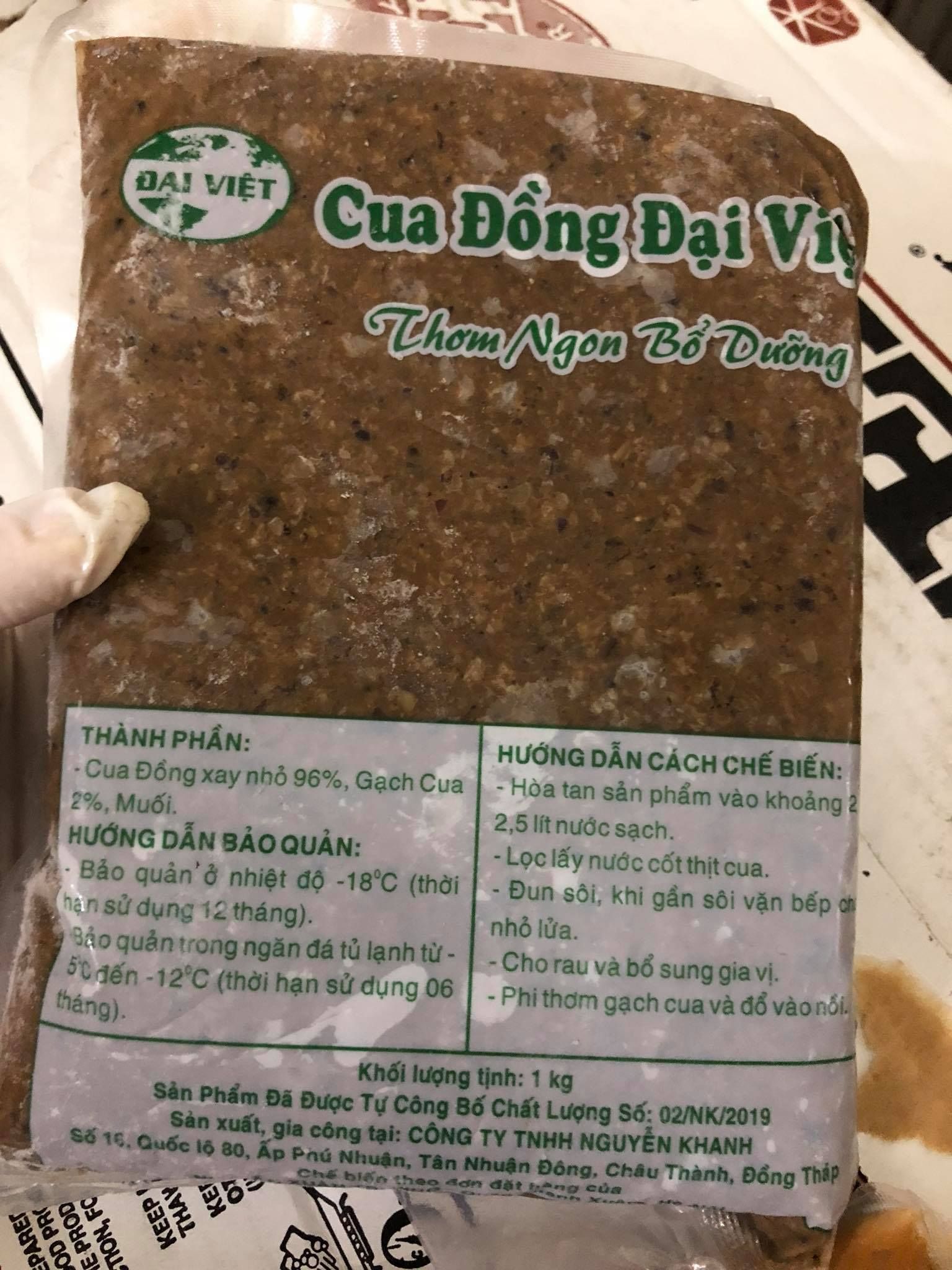  Cua đồng xay Đại Việt 1kg 