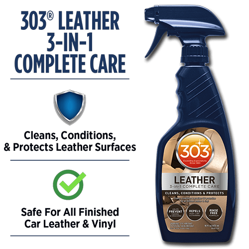  303 Leather 3-In-1 Complete Care - Vệ sinh, dưỡng và chống phai màu da và nhựa nội thất Ô tô 