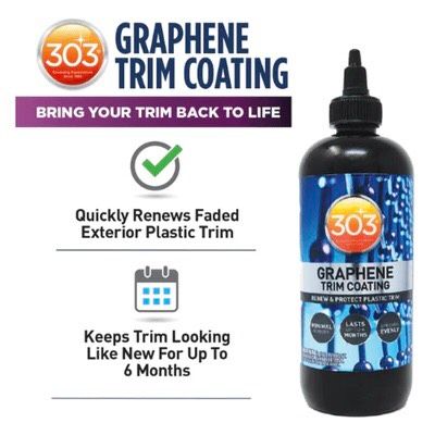  303 Products Graphene Trim Coating - Phục hồi và dưỡng nhựa ngoại thất, Chống thấm nước và tia UV, độ bền 6 tháng 