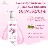  [MUA 1 TẶNG 2: 1 LÌ XÌ + 1 SẢN PHẨM DIVA] Sữa tắm mèo collagen anh đào DIVA Sakura 265ml 