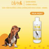  Sữa tắm chó dưỡng lông chống rối DIVA Vàng 400ml 