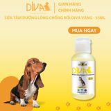  Sữa tắm chó dưỡng lông chống rối DIVA Vàng 55ml 