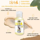  Sữa tắm chó dưỡng lông chống rối DIVA Vàng 55ml 