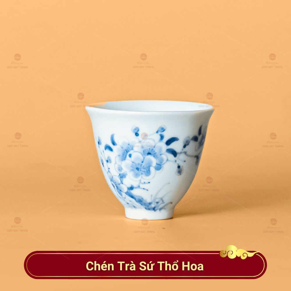 Chén Trà Sứ Thổ Hoa