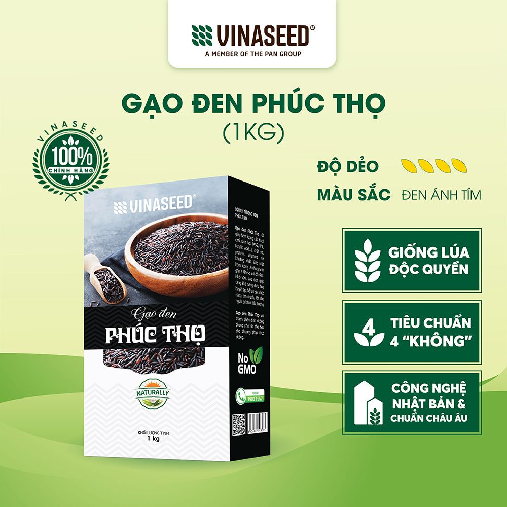  Gạo Lứt Đen Phúc Thọ Vinaseed 1Kg 