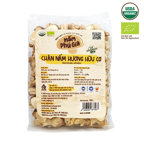  CHÂN NẤM HƯƠNG HỮU CƠ GÓI 500G /1000G 