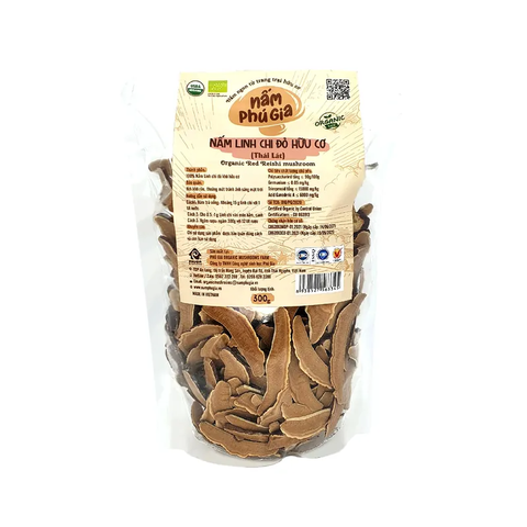  NẤM LINH CHI ĐỎ HỮU CƠ THÁI LÁT GÓI 300G / 500G 