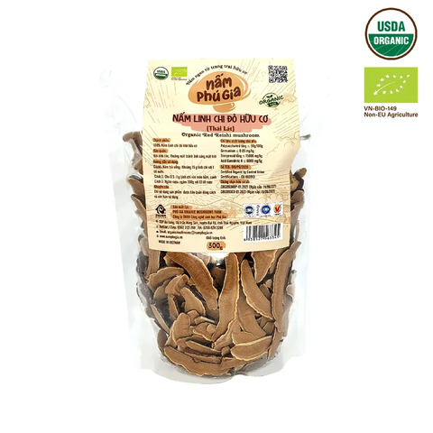  NẤM LINH CHI ĐỎ HỮU CƠ THÁI LÁT GÓI 300G / 500G 