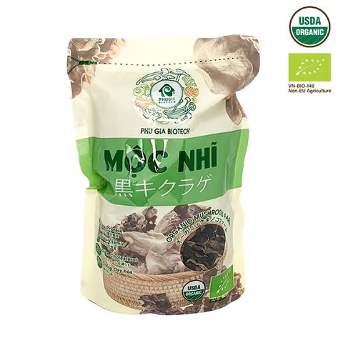  Mộc nhĩ khô hữu cơ | Nguyên chiếc | gói 100g 