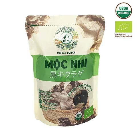  Mộc nhĩ khô hữu cơ | Nguyên chiếc | gói 100g 