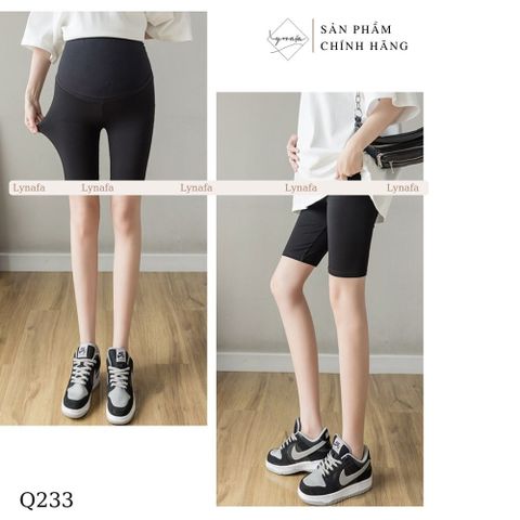 [Lynafa - Q233] Quần legging bầu lửng có đạp bụng thoải mái