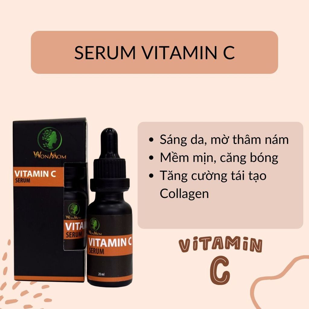 Serum vitamin C Wonmom 20ml giảm thâm hiệu quả
