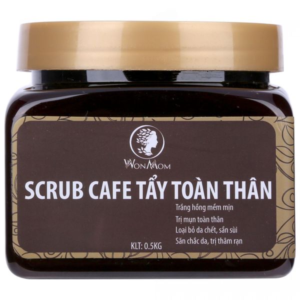 Tẩy da chết toàn thân dạng hat Wonmom Scrub cafe hũ 500g