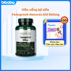 Viên uống lợi sữa Fenugreek Natures Aid 500mg 90 viên