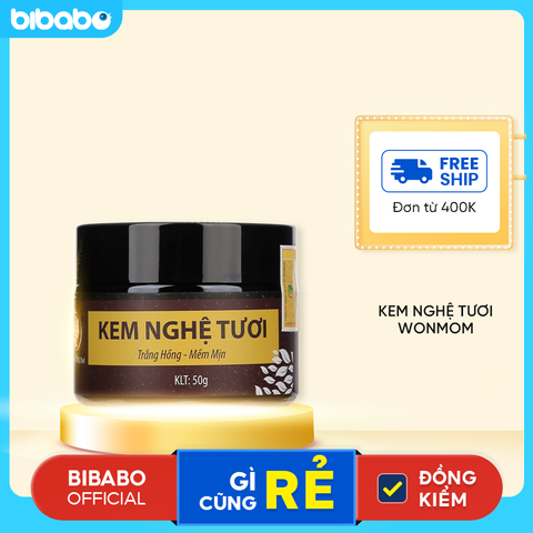 Kem nghệ tươi giúp trắng mịn da Wonmom 50g