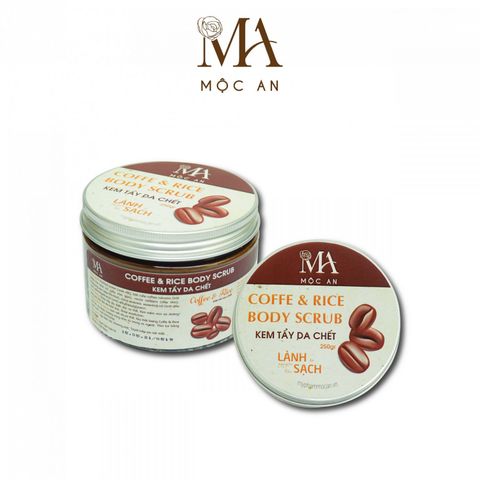 Kem tẩy da chết toàn thân Mộc An Body Scrub Coffe and Rice 250g