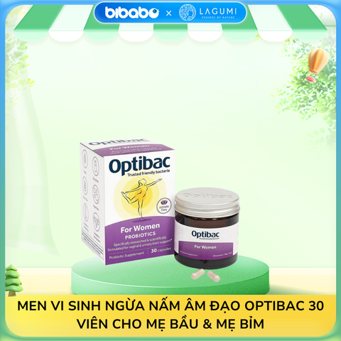 Men vi sinh ngừa nấm âm đạo Optibac Anh 30 viên cho mẹ mang thai, cho con bú