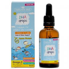 Vitamin Natures Aid DHA Drops 50ml dạng giọt cho trẻ từ 3 tháng - 5 tuổi