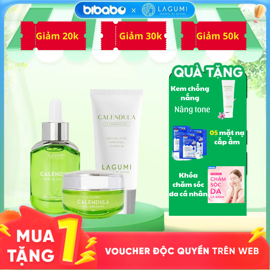 Kem dưỡng phục hồi & dưỡng sáng da Lagumi Calendula B5 cho da dầu, mụn 30g