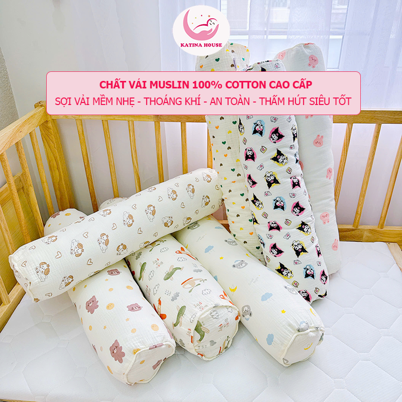 Gối ôm cho bé vải Muslin