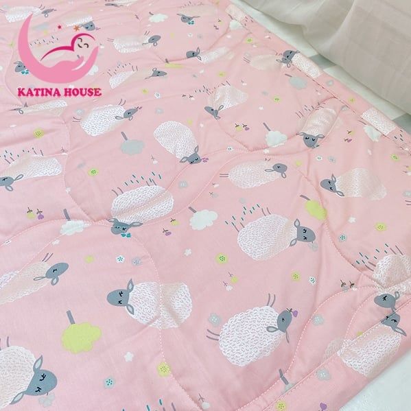 Nệm cho bé đi học 80x120cm/ Vải Cotton Satin Hàn Quốc