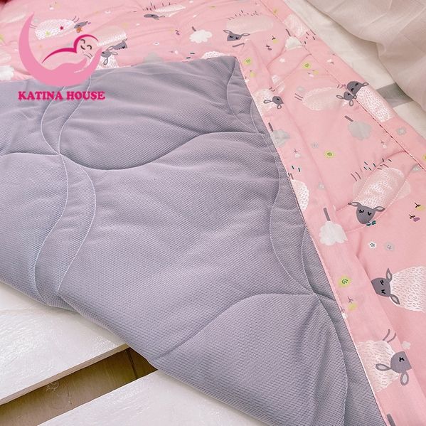 Nệm cho bé đi học 80x120cm/ Vải Cotton Satin Hàn Quốc