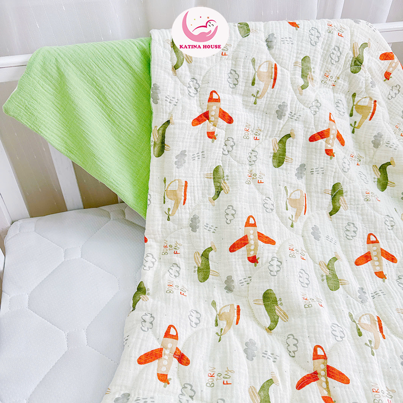Bộ chăn gối cho bé/ Muslin