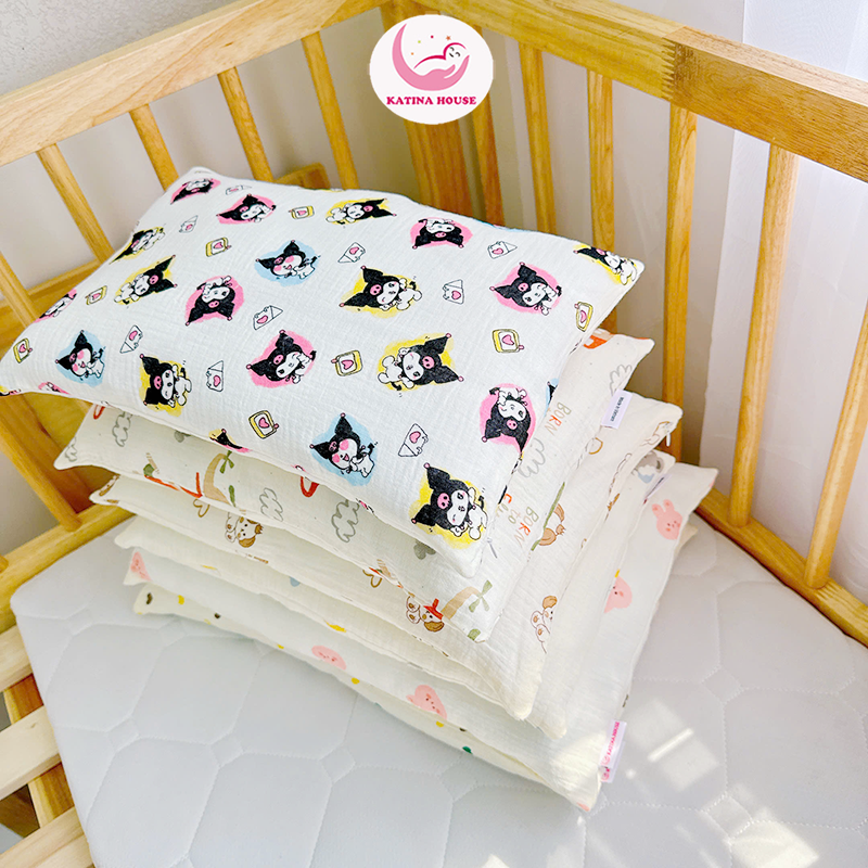 Gối nằm cho bé vải Muslin