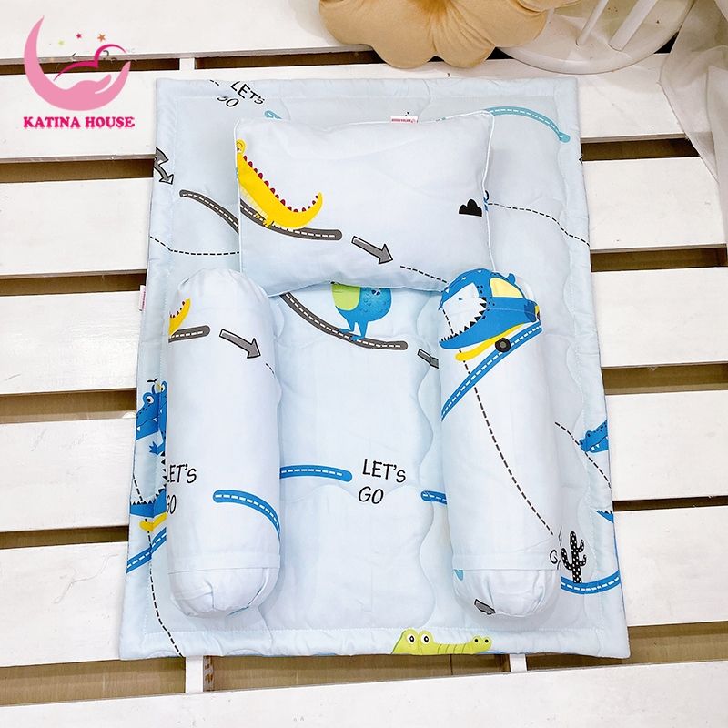 Bộ gối nệm sơ sinh/ Tencel 40s