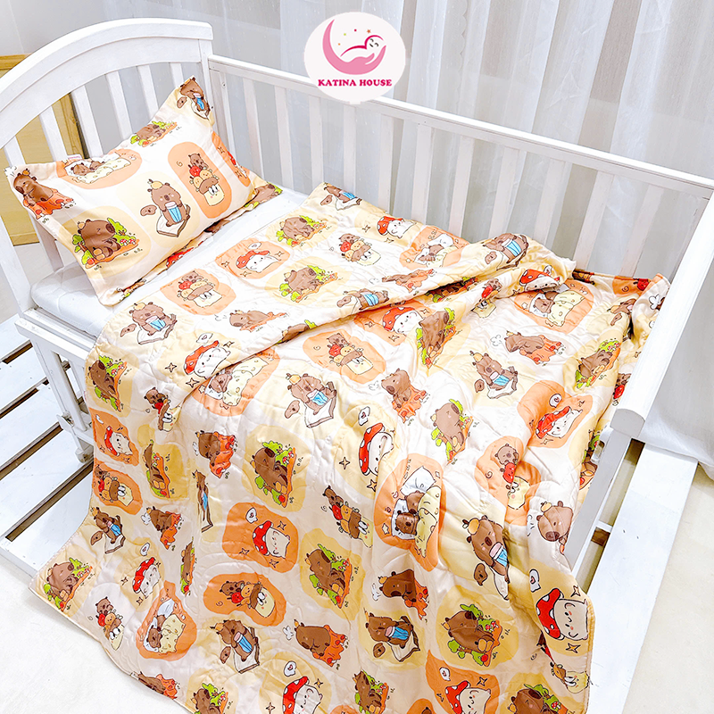 Bộ chăn gối cho bé/ Tencel 60s