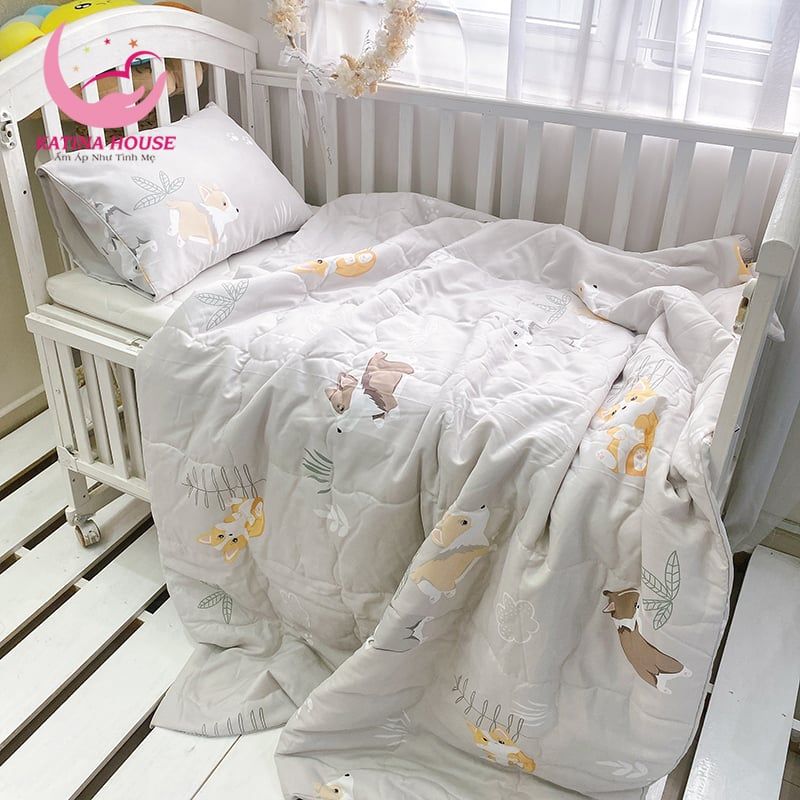 Bộ chăn gối cho bé/ Tencel 40s